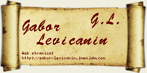Gabor Levičanin vizit kartica